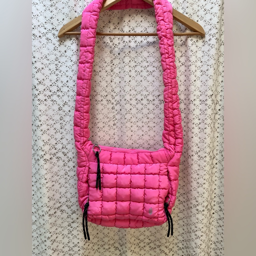 Free People Movement Pink Quilted Baby Carryall Sling Bag